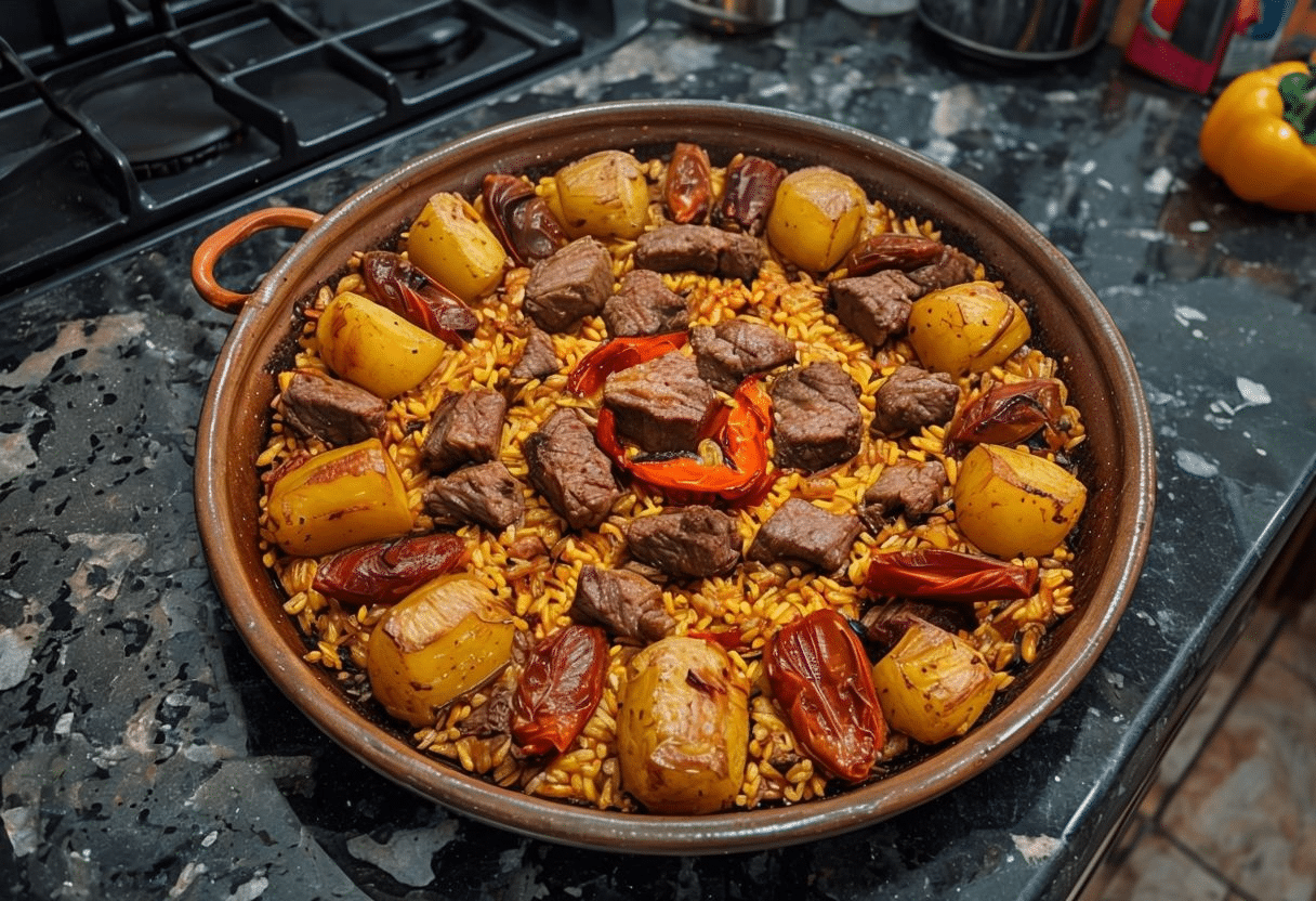 Arroz al Horno con Sobras de Cocido