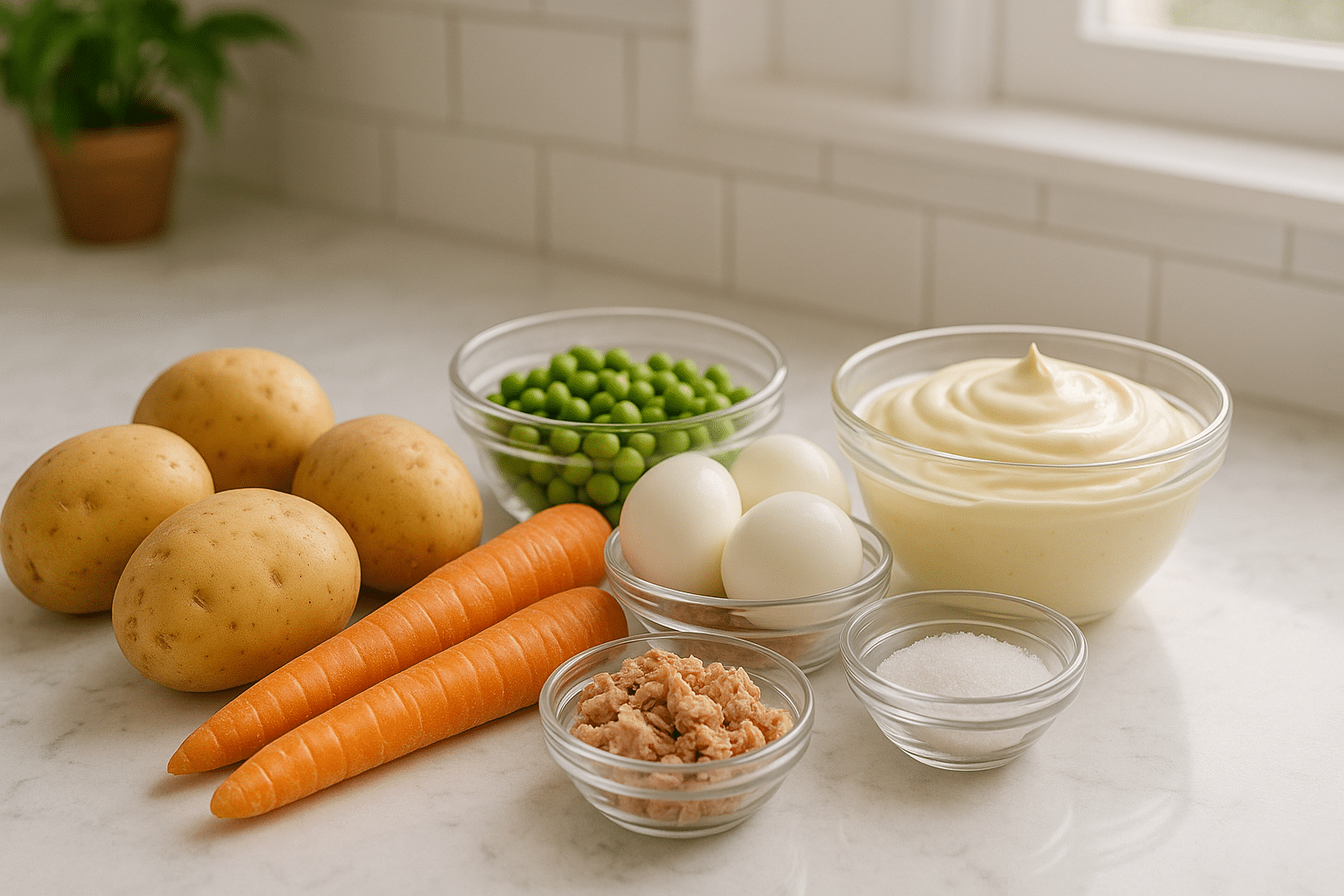 Ingredientes para la Ensaladilla Rusa Tradicional (versión abuela)