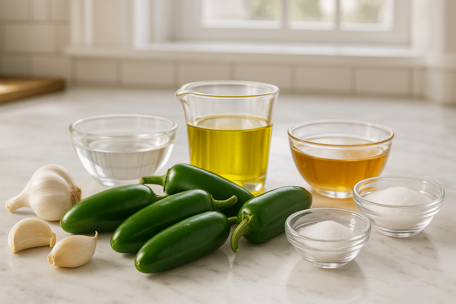 Ingredientes para Salsa de Jalapeños Asados