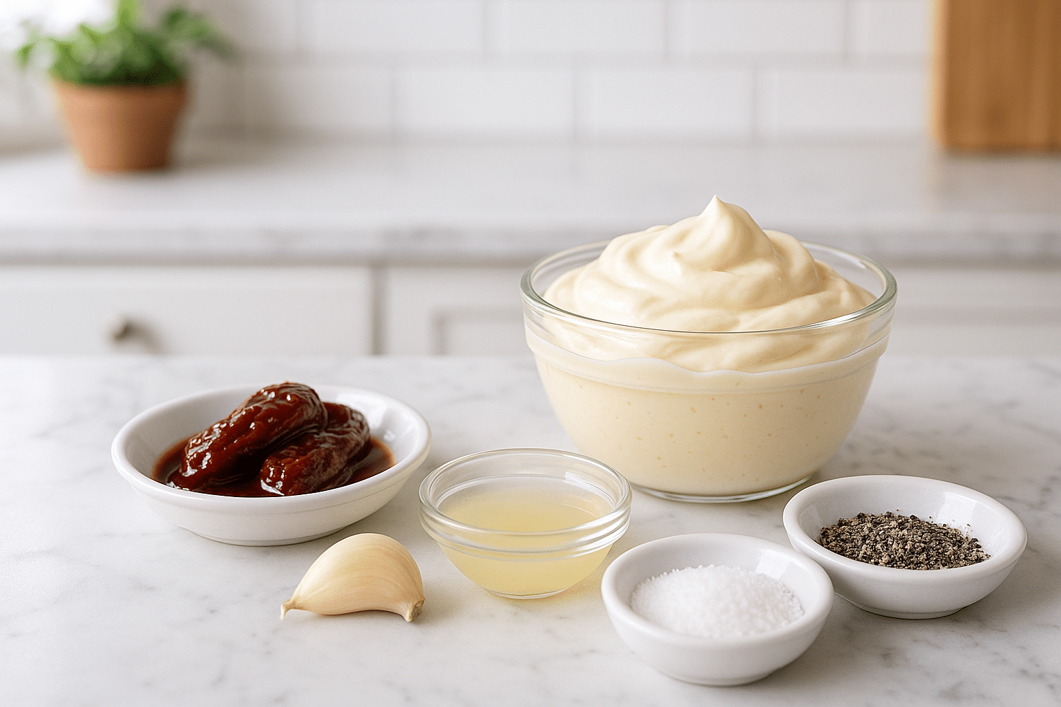 Ingredientes para Salsa Chipotle Cremosa