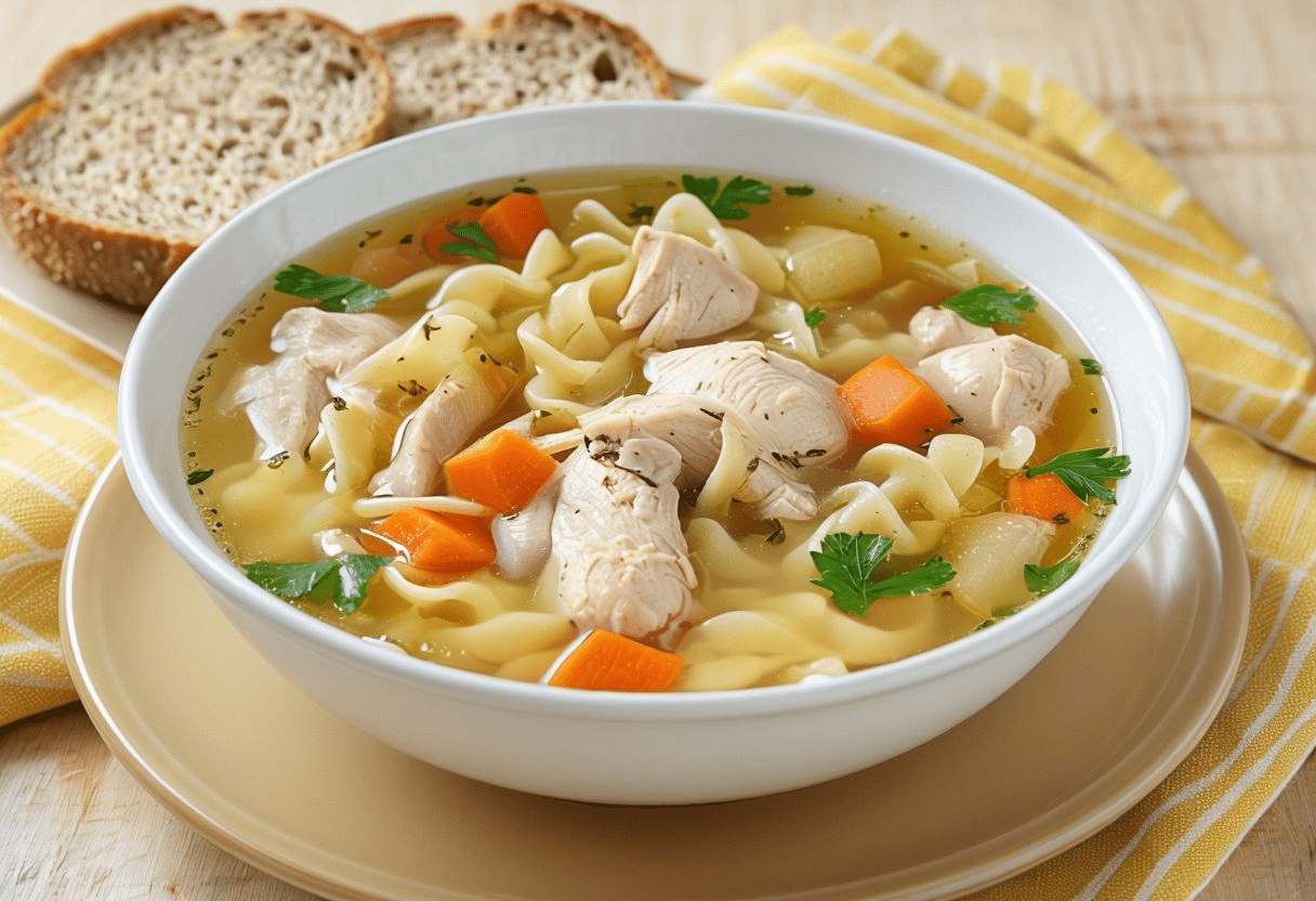 Receta Sopa de Pollo con Fideos