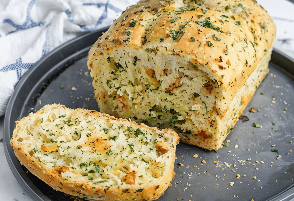 Pan de ajo y hierbas al horno receta Tradicional