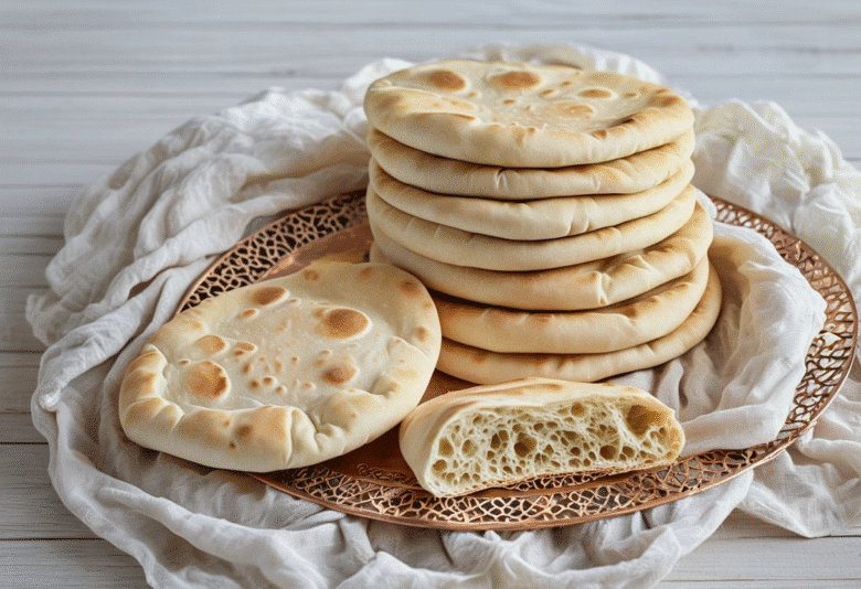 Pan pita casero (ideal para kebabs y falafel)
