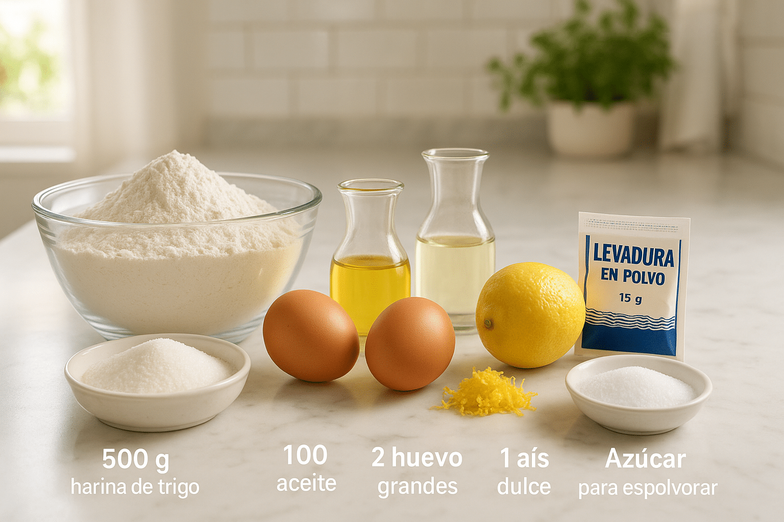 Ingredientes para las Tortas de Pascua Murcianas