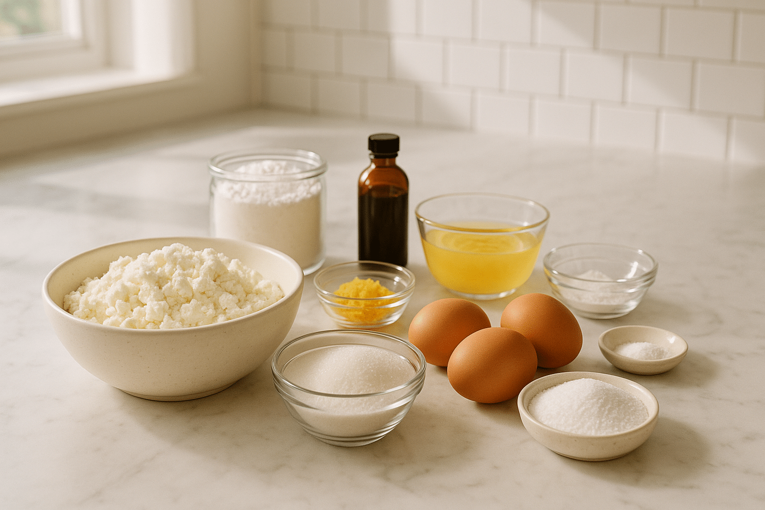 Ingredientes para hacer Sernik casero