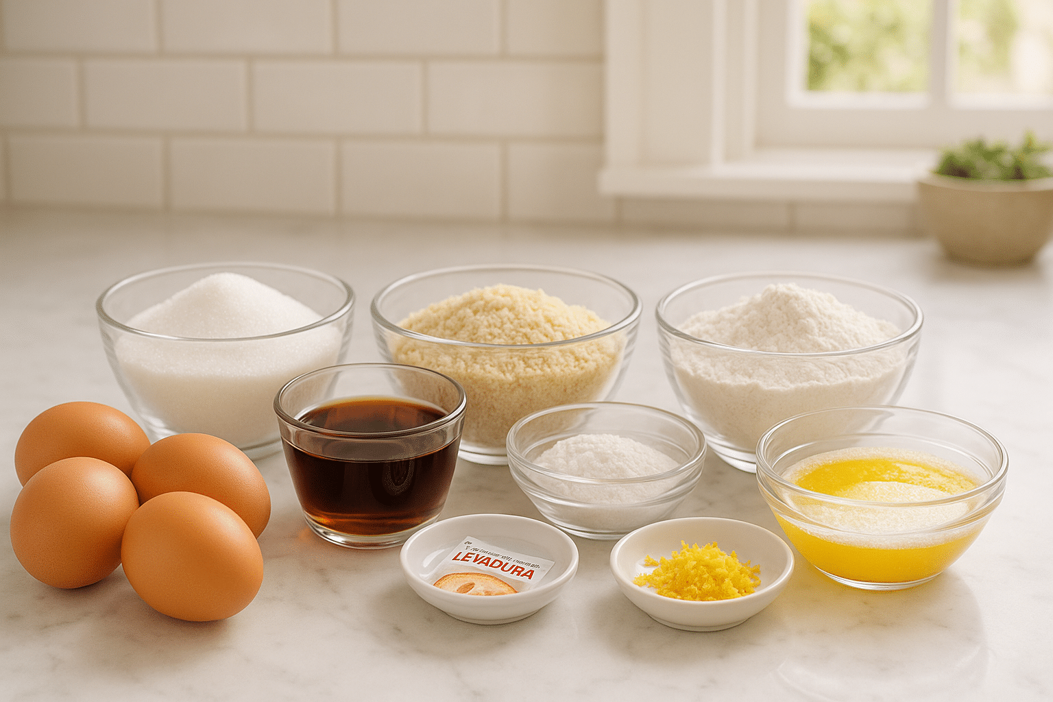 Ingredientes para la Tarta Jerezana