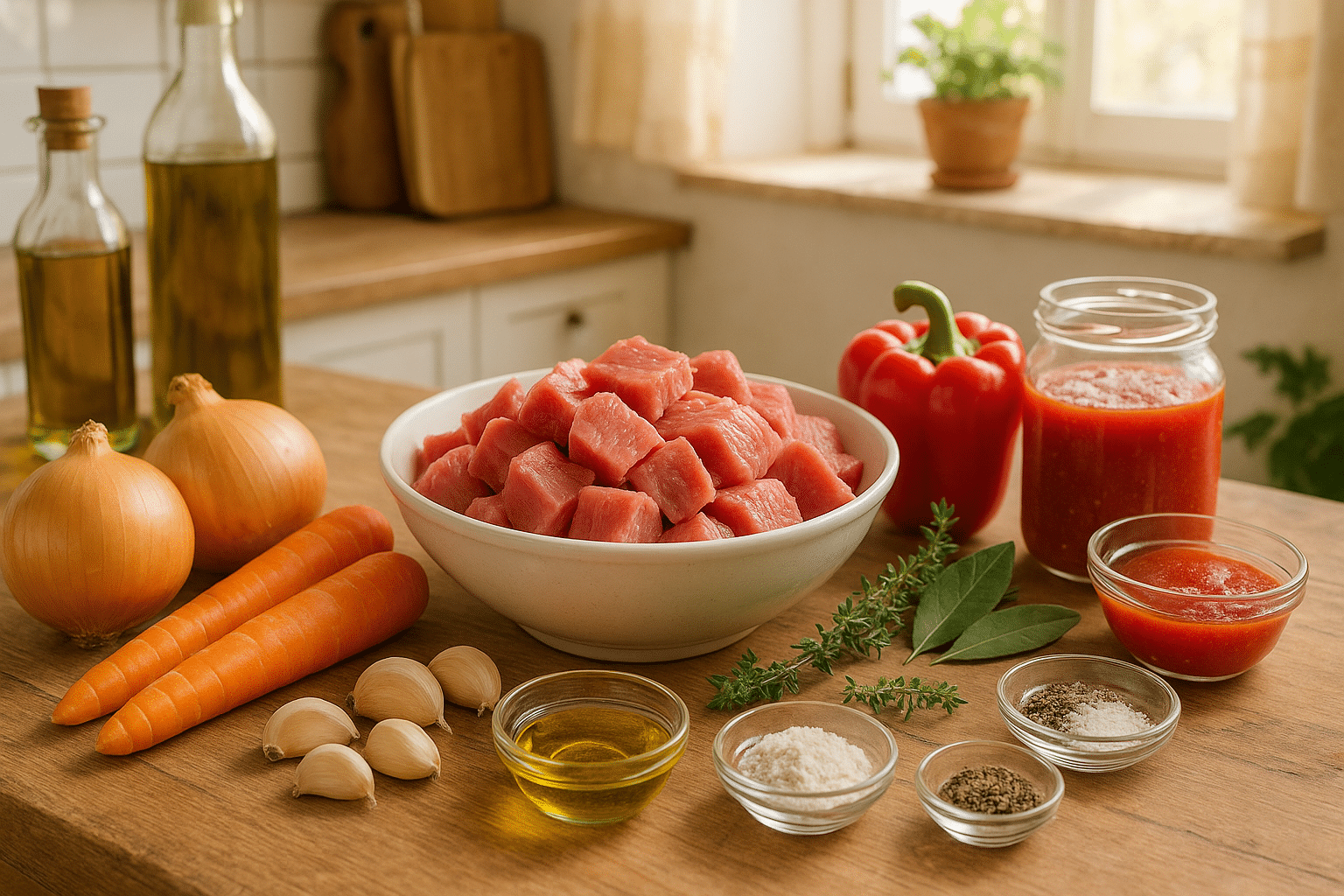 Carne en salsa Ingredientes (receta de carne en salsa)